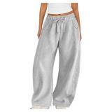 Size Small Barrel Sweatpants Wide Leg Pants for Wo