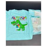Lot of 3, Size 5/6T Autism Awareness Dinosaur Desi