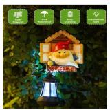 New Gnome Tree Hugger with Solar Lantern-10.6 Inch