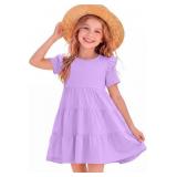 SIZE 9/10~~RED~~Girls Short Sleeve Ruffle Dress