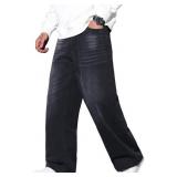 Size small Baggy Jeans Men Wide Leg Mid Rise Hip H
