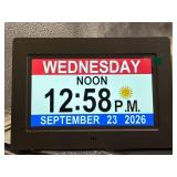 Calendar day clock usb c powered