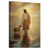 Jesus Walking on Water Wall Art Jesus and Lamb Wal