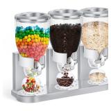 1 Pack Triple Cereal Dispenser 2L, Countertop Dry