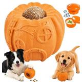 Dog Treat Toys, Pumpkin-Shaped Dog Treat Ball, Dog