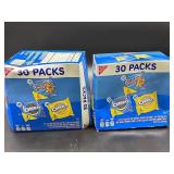 BB:09/2026 two boxes 30 packs each Nabisco snacks
