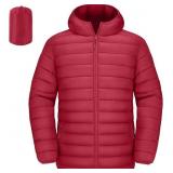 Size Large Mens Lightweight Puffer Jacket with Hoo