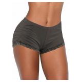 Size Large Soft Ruched Lounge Shorts for Women Sex