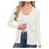 Size large Womens Cardigan Sweaters Long Sleeve Kn