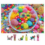 Colorful Candy Sweets 500 Piece Jigsaw Puzzle for