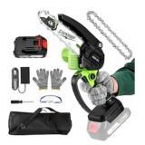 New sharklogger mini chainsaw kit 6" with battery