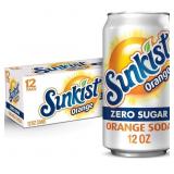 Bb 9/13/2026 Lot of 2, 12 Pack Sunkist Zero Sugar