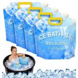 4 Pack Ice Bath Bags, Reusable Cold Plunge Tub Acc