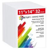 Simetufy 32 Pack 11 x 14 Inch Canvas Boards for Pa