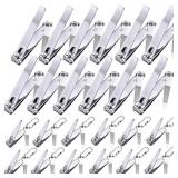 Lot of 2 Sets, Bememo 24 Pcs Stainless Nail Clippe