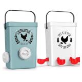 Tgeyd No-Waste Chicken Feeder & Waterer Set, 3 Gal