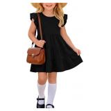 SIZE 11/12 PINK~~Girls Ruffle Sleeve Dress