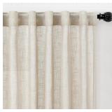 decorUhome Linen Semi Sheer Curtains 84 Inch Long,