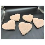 5 packs of 40=200 DYLIVeS Pink Heart Shaped Plates