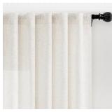 decorUhome Natural Linen Semi Sheer Curtains 84 In