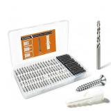 200Pcs Drywall Anchors and Screws Kit, 100Pcs Ribb