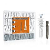 200Pcs Drywall Anchors and Screws Kit, 100Pcs Self