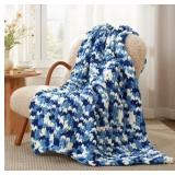 Am lie Home Chenille Chunky Knit Throw Blanket 50"
