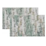 Size 18 x 30 Inches 2 Pcs Washable Indoor Doormat