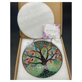 Stained Glass Window Hanging - Colorful Tree of Li