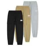 Size 10 Yrs EXARUS 3 Pack Boys Cargo Joggers Pants
