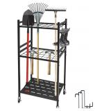 Garden Tool Organizer, 3-Tier Yard Tool Storage Ra
