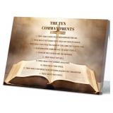 CCWORKERRY The Ten Commandments Wall Art 10 Comman
