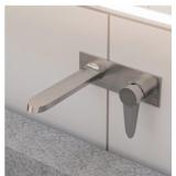 ALFI Brushed Nickel Wall-mount 1-handle Low-arc Ba