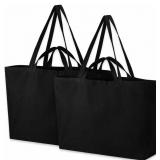Beige ~~Extra Large Canvas Tote Bag, Heavy Duty Re
