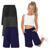 13-14Y 3 Pack Girls Athletic Shorts