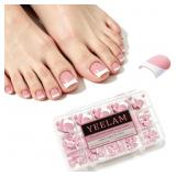 LOT OF 2~~Press On Toenails French Tip, Matte Berr