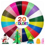 Yungden 3D Pen Filament Refills, 20 Colors, 1.75mm