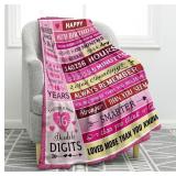 Jekeno Happy 16th Birthday Throw Blanket 60"x80",