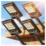 4-pack Solar Street Light Outdoor, 11-Inch with Mo