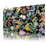 Size 31.5 x 15.7 In Black Flower Desk Mat Floral P