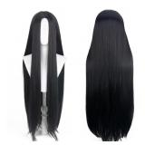 (DARK RED) 40 Inch Long Straight Wig Anime Cosplay