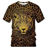 Size 4XL Funny Leopard Graphic T-Shirt Novelty Sho