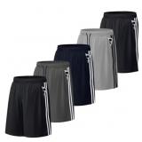 Size large ASUDESIRE 5 Pack Athletic Shorts for Me