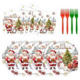 LOT OF 2~~ 72 Pcs Christmas Paper Plates and Napki