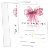 LOT OF 5 Pink Bow First Holy Communion Party with