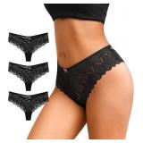 Lot of 2, 3 Pack Size Medium Lace Thongs for Women