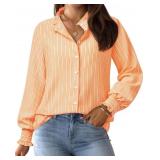siliteelon Womens Striped Button Down Blouse Dress