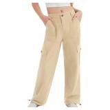 Size 12 Years EXARUS Girls Cargo Jeans Wide Leg Ba