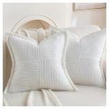 HAUSSY Pack of 2 Corduroy Throw Pillow Covers 20x2
