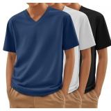 SIZE 3/4T~~ { white, blue, black}~ 3 Pack Boys V N